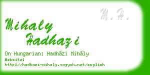 mihaly hadhazi business card